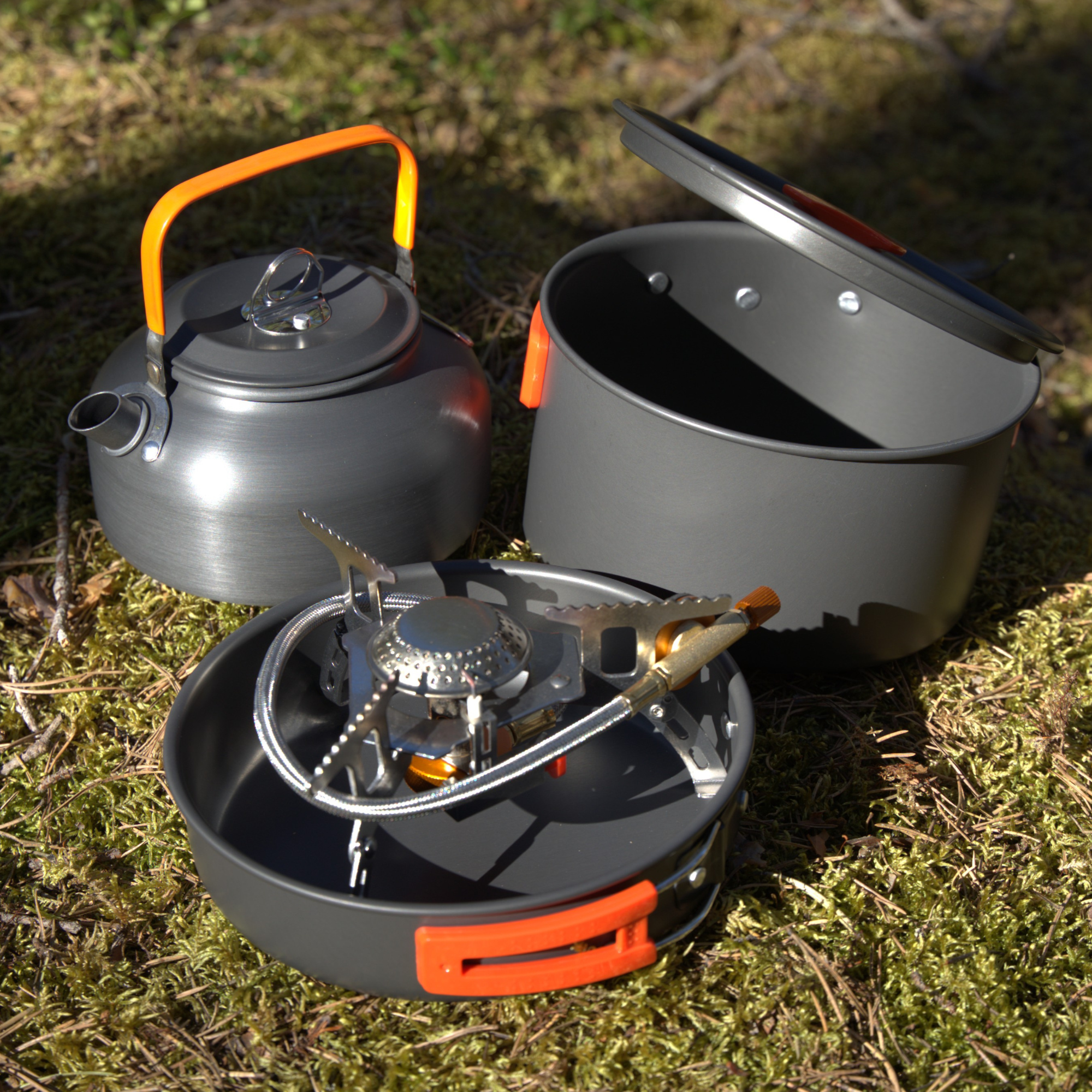 Stormkök 3 delar & Gasolbrännare - Allt du behöver för att laga mat utan el