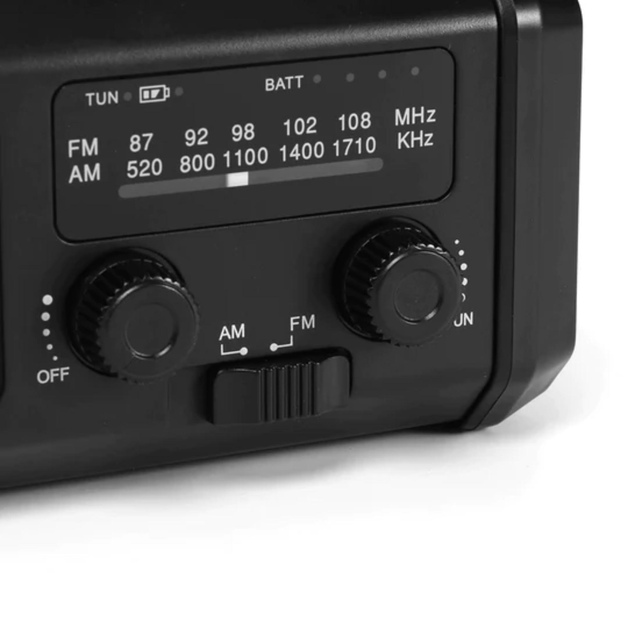 Nödradio Pro - 10,000mAh inbyggd Powerbank, Kompass, Ficklampa och Solceller