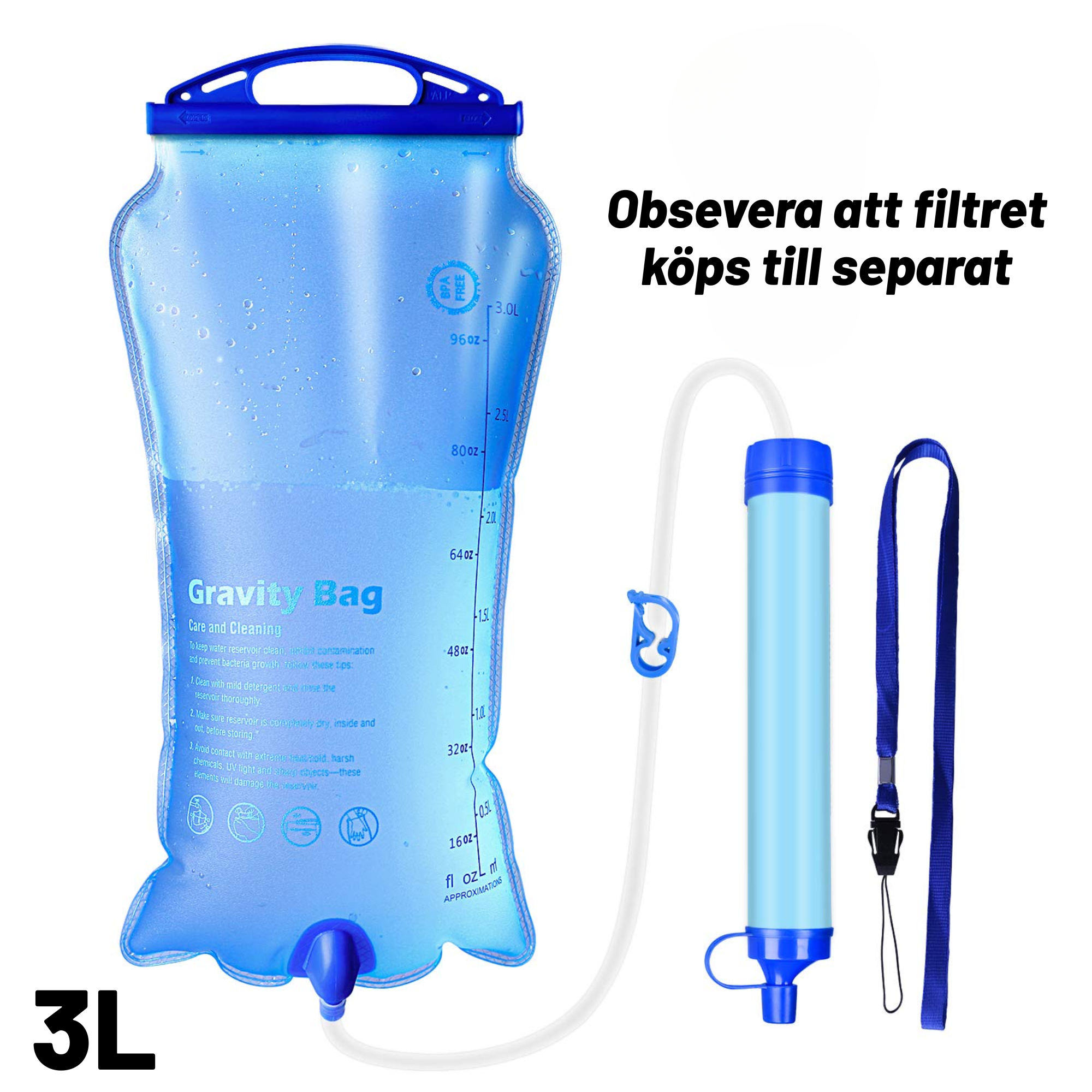 Gravity bag 3L - Maximal filtreringsprecision utan ansträngning